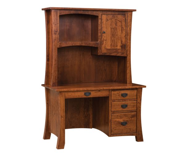 48" Jefferson Flat Top Desk With Hutch